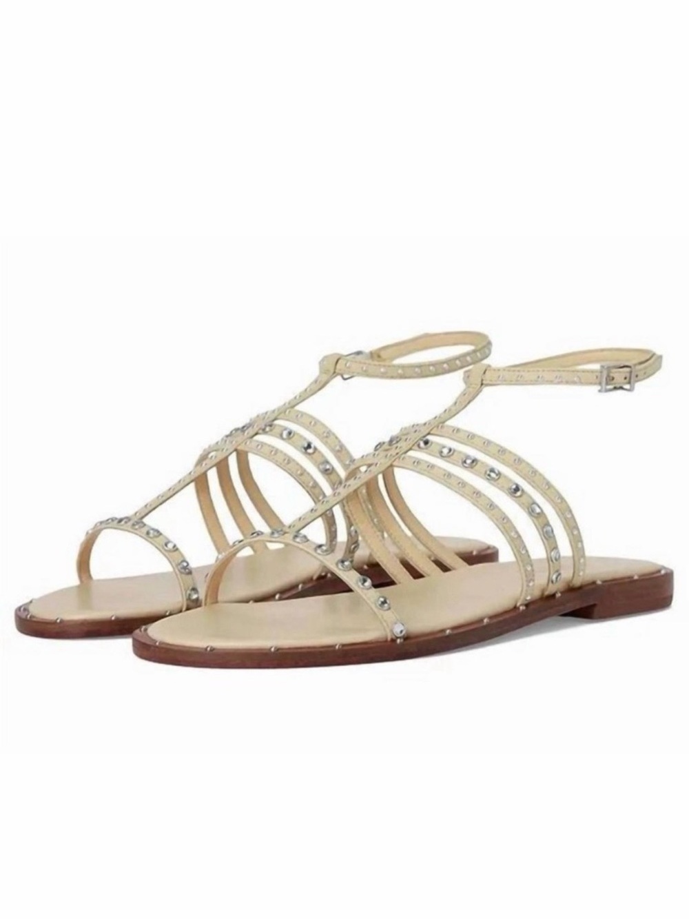 Schutz Isidore flat sandals. T strap Sz 8Ankle Strap Sandal